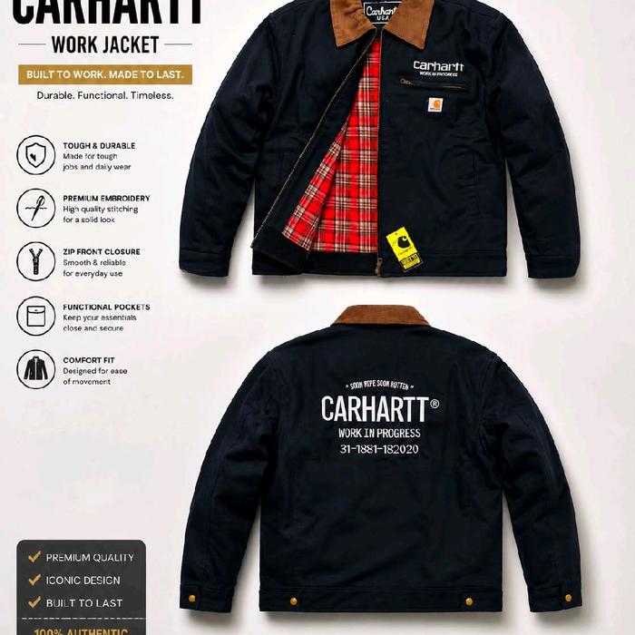 Carhartt Jaket Kerja Work Jacket Dengan Desain Iconic Dan Kualitas Premium Untuk Penggunaan Sehari-h