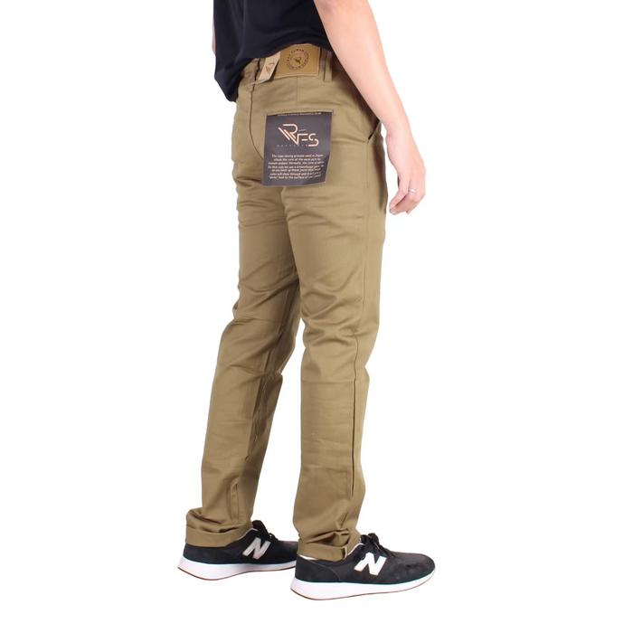 BLACK FIELD- Celana chino Panjang Pria Jumbo Big Size 28-42 Cotton Twill Streatch SlimFit  Distro kh