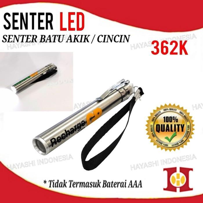 TERBARU Senter LED Mini Batu Cincin Akik Mulia Pulpen Police SWAT Flash Light