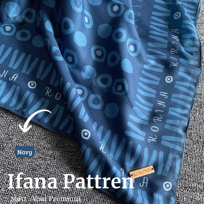 Ifana Patrren Scarf By Korina Series// Hijab Segi Empat// Korina Scarf