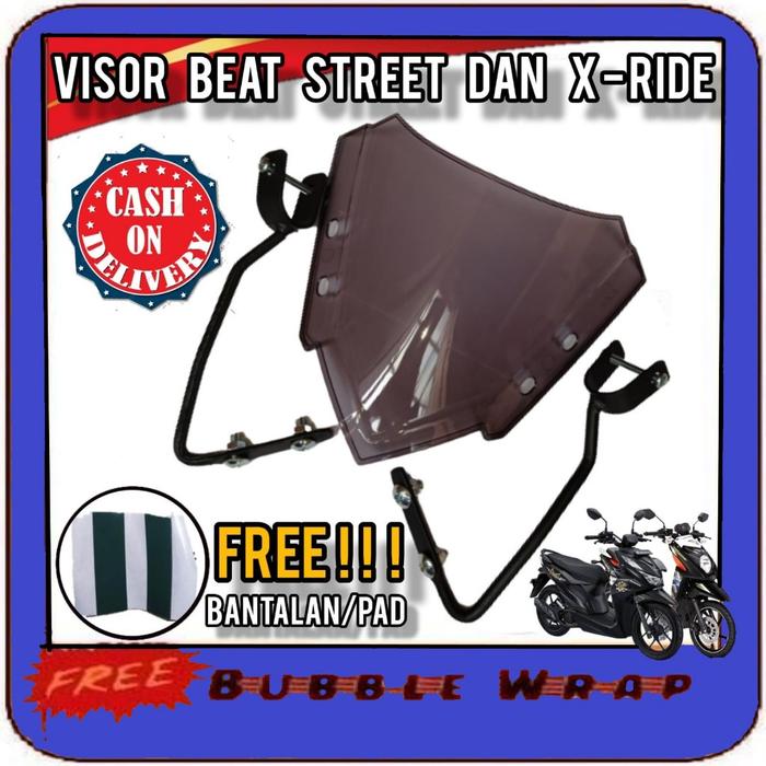 Visor Yamaha Xride X Ride X RIDE Honda Beat Street Aksesoris Variasi Windshield Beat Street X Ride
