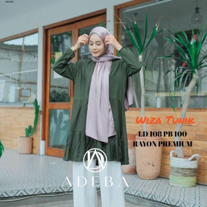TUNIK HITAM POLOS BAHAN RAYON PREMIUM