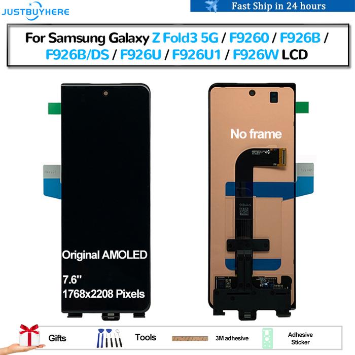 Original AMOLED For Samsung Galaxy Z Fold3 Z Fold 3 5G F9260 F926B