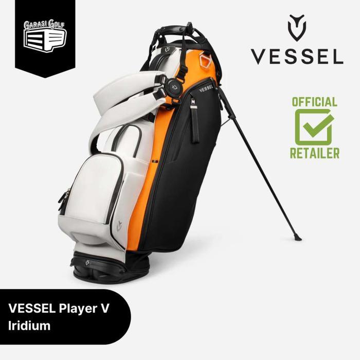 PREMIUM VESSEL Player V Stand Bag Iridium - Tas Golf Set Stick Original Lightweight Waterproof