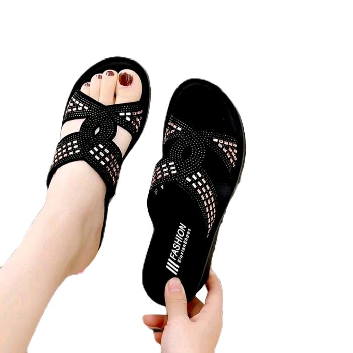 sendal widges model terbaru pesta blink manik Sandal