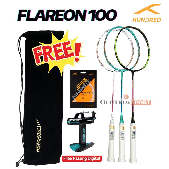 Raket Badminton Hundred FLAREON 100 4U 5U Original