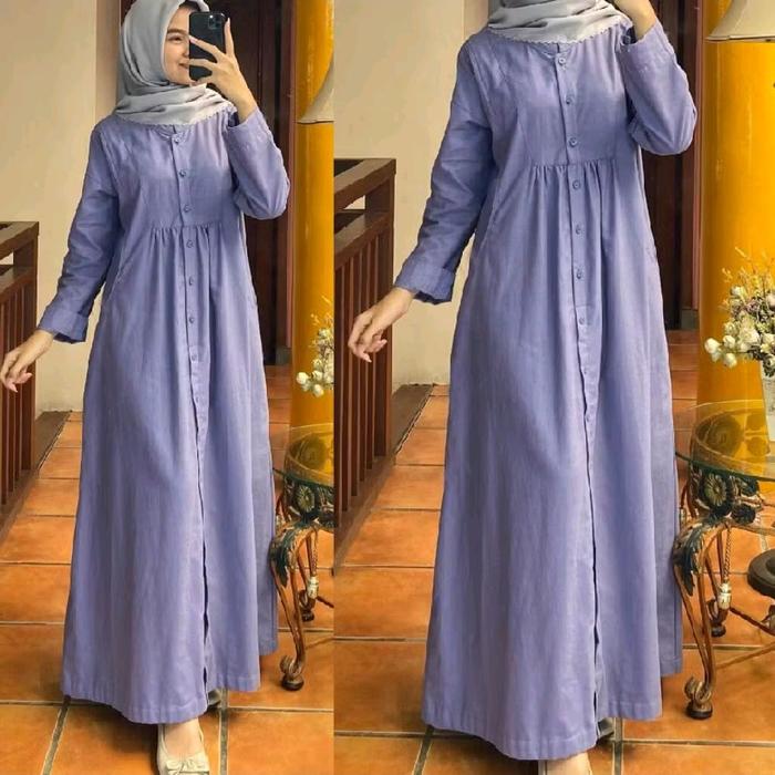 BAJUSAGALAYA - Gamis Katun Wanita Kerut Kotak Dada