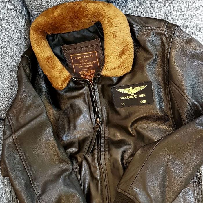 Ashland G1 leather jacket with name-tag