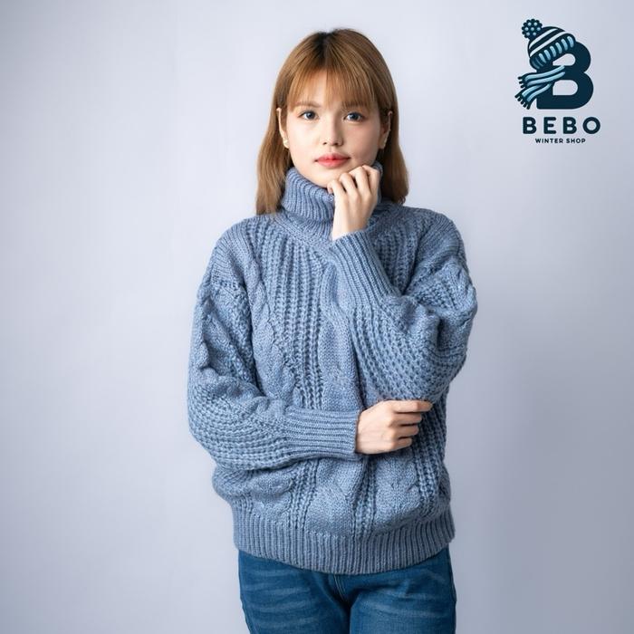 Cable Knit Sweater WoolSweater rajut wool super tebal