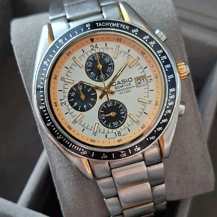 Casio Speedmaster Edifice EF 503SG Panda Two Tone