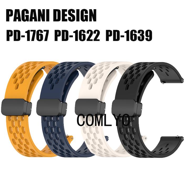 For PAGANI DESIGN PD-1639 PD-1622 PD-1767 Watch Strap Wristband Silicone Sports Soft Women Men Band 