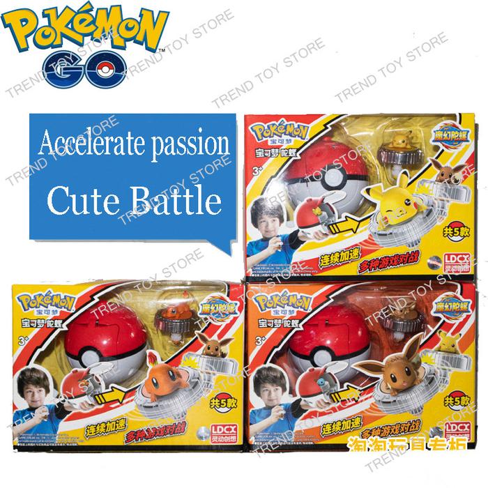 Original Pokemon Figure Battle Spinning Top Pikachu Charmander