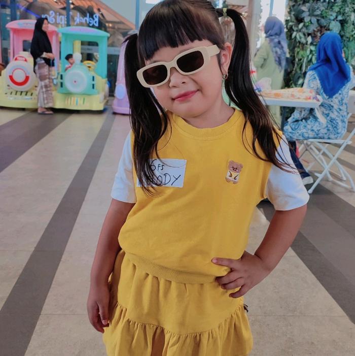 stelan anak perempuan DEARIE danjo vest +t shirt atasan rompi anak