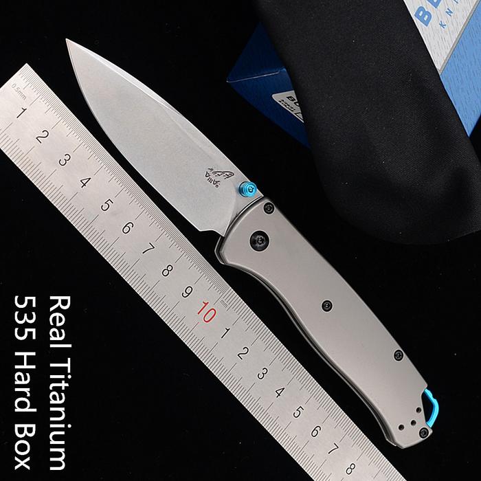 JUFULE Bugout 535 535TI Mark S90v Blade TC4 Titanium Handle Folding