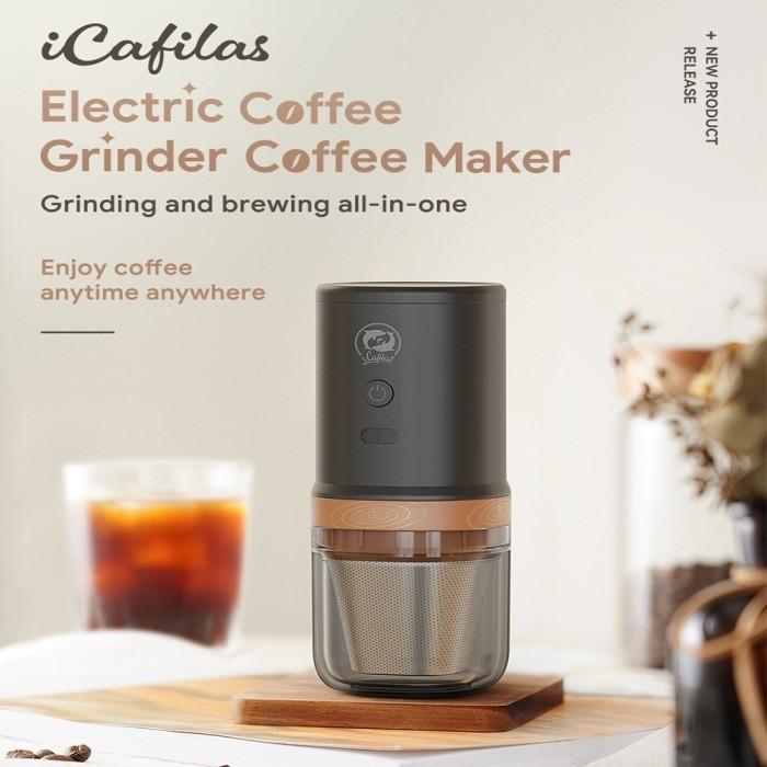 Penggiling Kopi Elektrik Coffee Grinder + Dripper Manual Brew Set V60