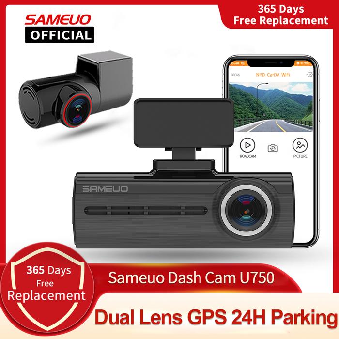 Sameuo dash cam 4k car dvr vedio recorder dashcam front and rear
