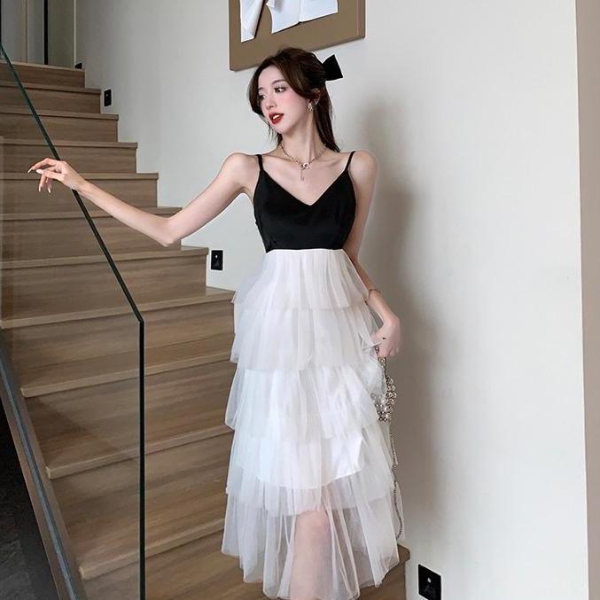 DRESS TULLE GAUN BEACH WEAR WANITA MIDI MX587