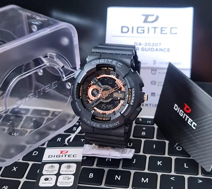 Promo Original Digitec DA-2020T Jam Tangan Pria Double Time DA2020T 2020 2020T