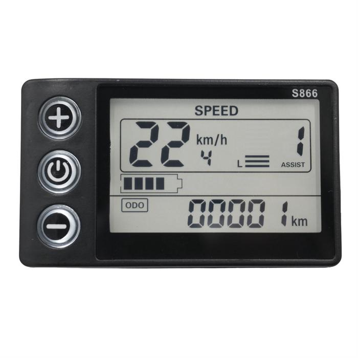 24V 36V 48V 60V S866 Controller Panel Dashboard Waterproof Electric Bike LCD Display for Electric E-