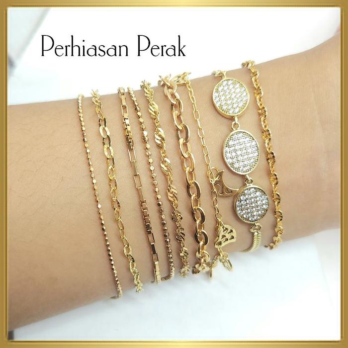 Gelang perak 925.gelang perak variasi emas