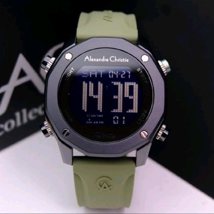 Jam Tangan Pria Original Alexandre Christie Digital AC9377MH Rubber