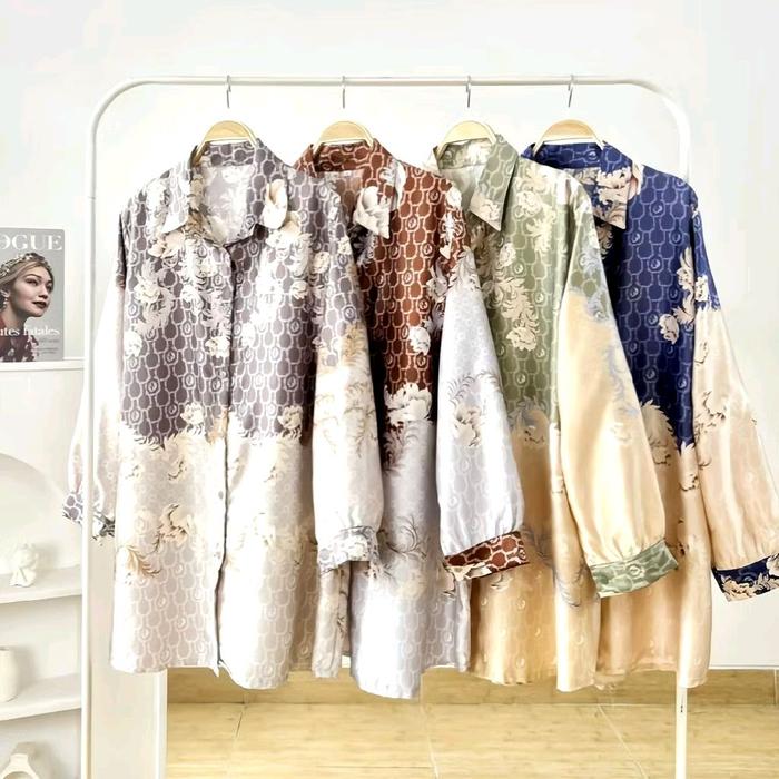 Tunik flower jumbo silk premium