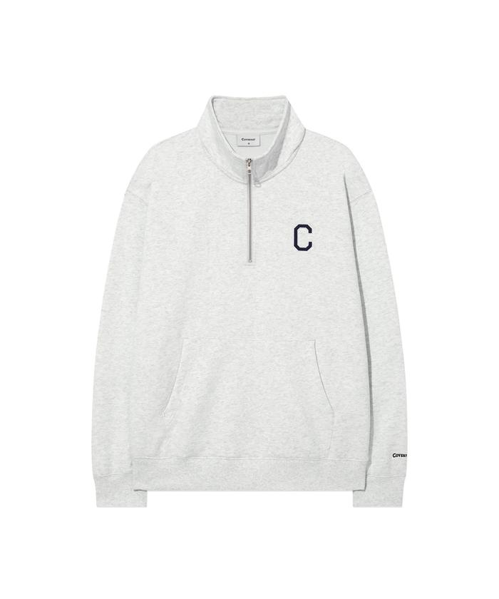 COVERNAT - Heather Grey Half Zipper