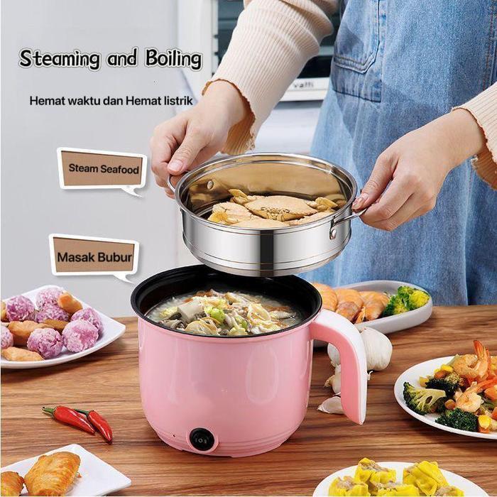Ready Stock Panci Listrik Electric Anti Lengket /Teflon Listrik Multifungsi Panci Kukus