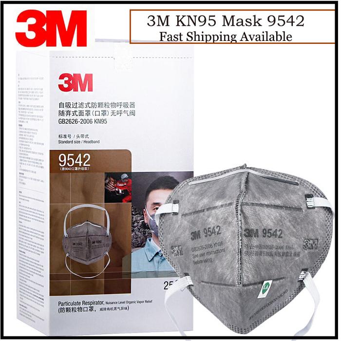 25pcs/Lot 3M 9542/9541 Dust Mask ated Carbon Mask KN95