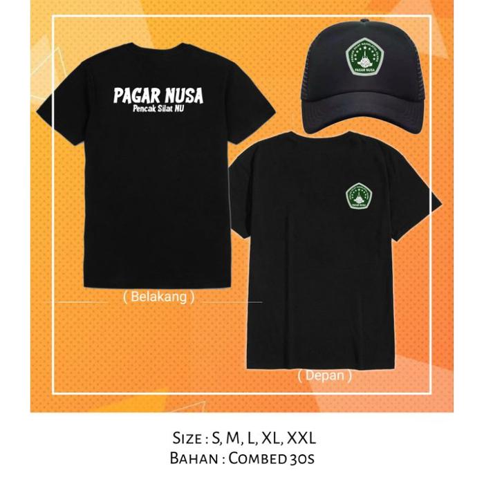 KAOS PAGAR NUSA PENCAK SILAT NU BONUS TOPI