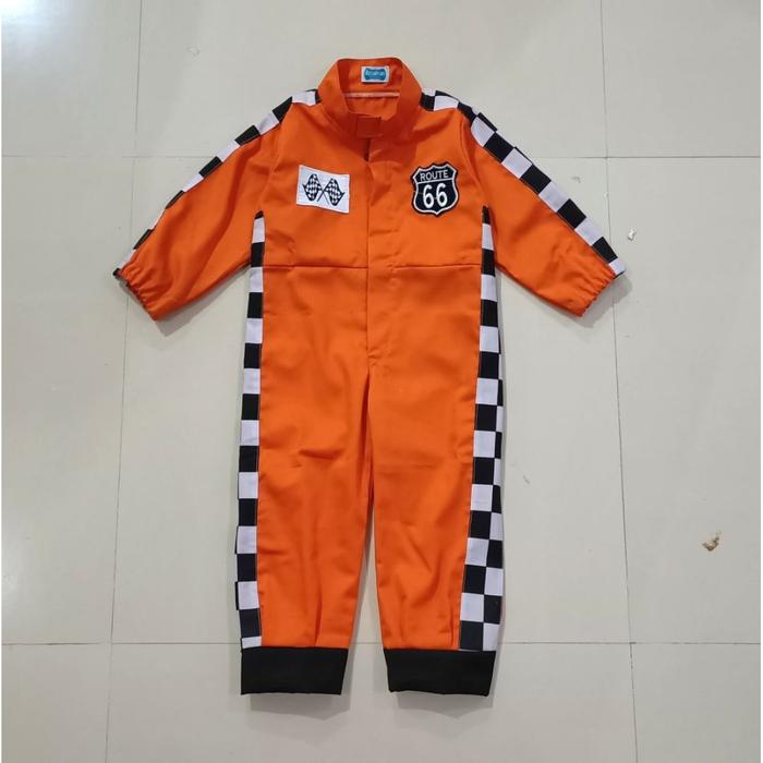 wearpack pembalap orange/wearpack pembalap anak/baju pembalap anak/kostum pembalap anak