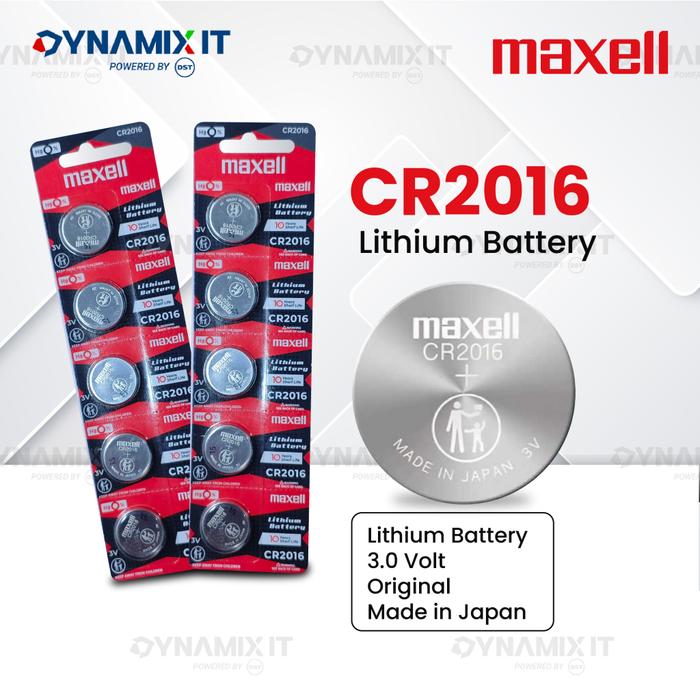 Baterai Lithium Maxell CR 2016 CR2016 Battery CMOS