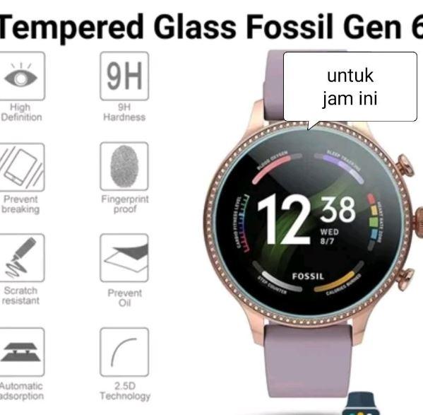 nnn tempered glass untuk FOSSIL JULIANNA gen 6 gen6mTG anti gores jam tangan tempered glass pelindun