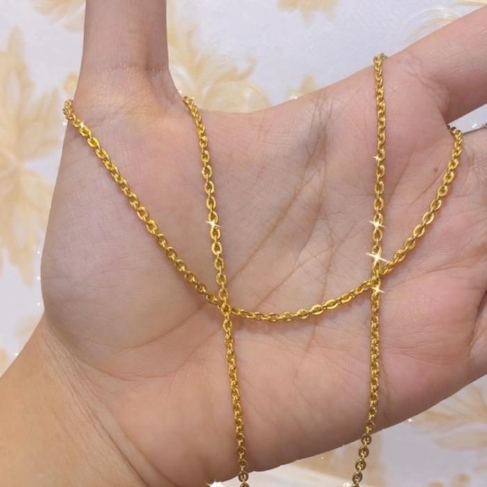 Kalung rante medan emas muda kalung rante dewasa emas muda