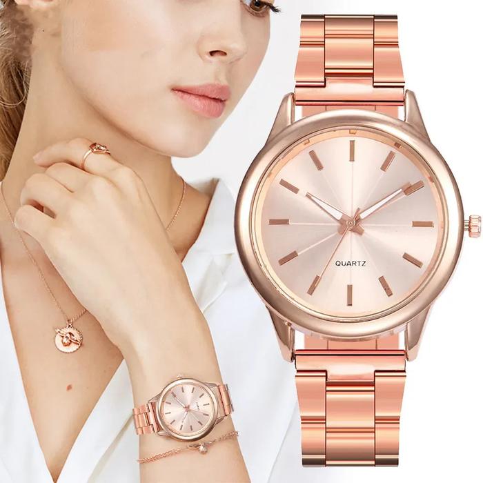 Jam Tangan Wanita Rantai Emas Gold Watch Chain Jam Tangan Besi Rantai Jam Cewek Rantai Besi Jam Rant
