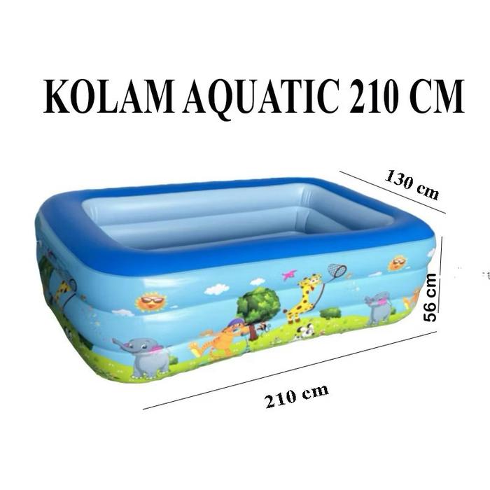 Aquatic Kolam Renang Anak Jumbo 210cm Kolam Mandi Bola Motif Alas Gelembung Kolam Baby Spa