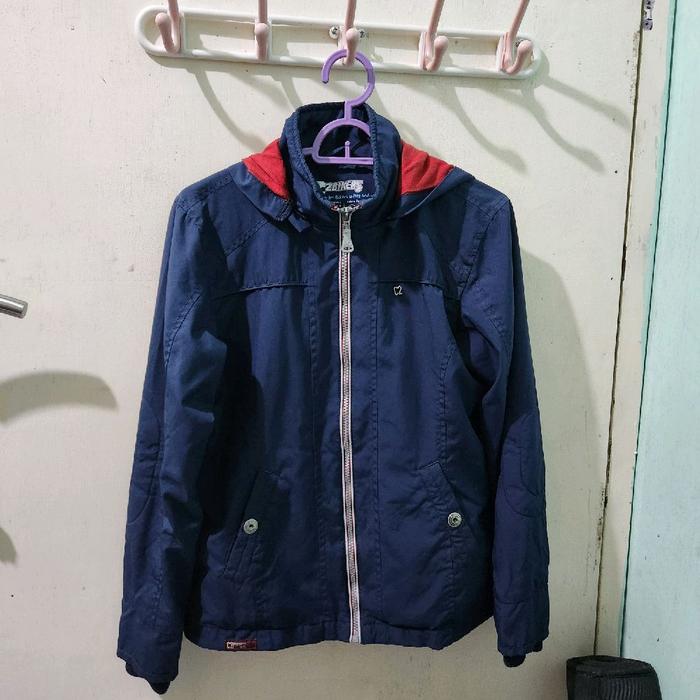 C2 Bikers Basic Outfitters Jaket Navy Biru Tua