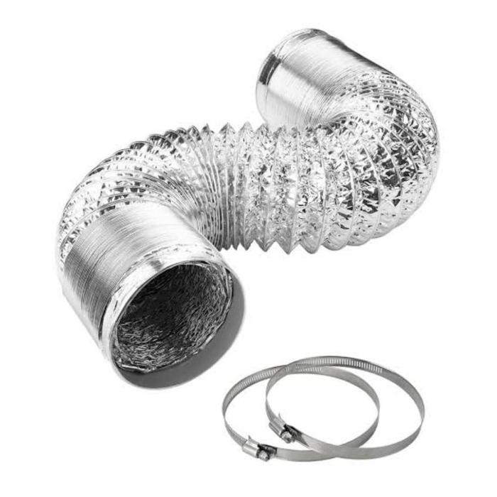 flexible ducting 5 in (6 meter free klem 2 pc) pipa cooker hood exhaust AC mesin pengering laundry m