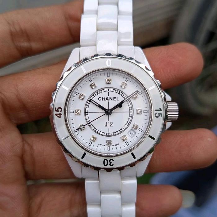 jam tangan chanel J12 ceramic+stainless Quartz