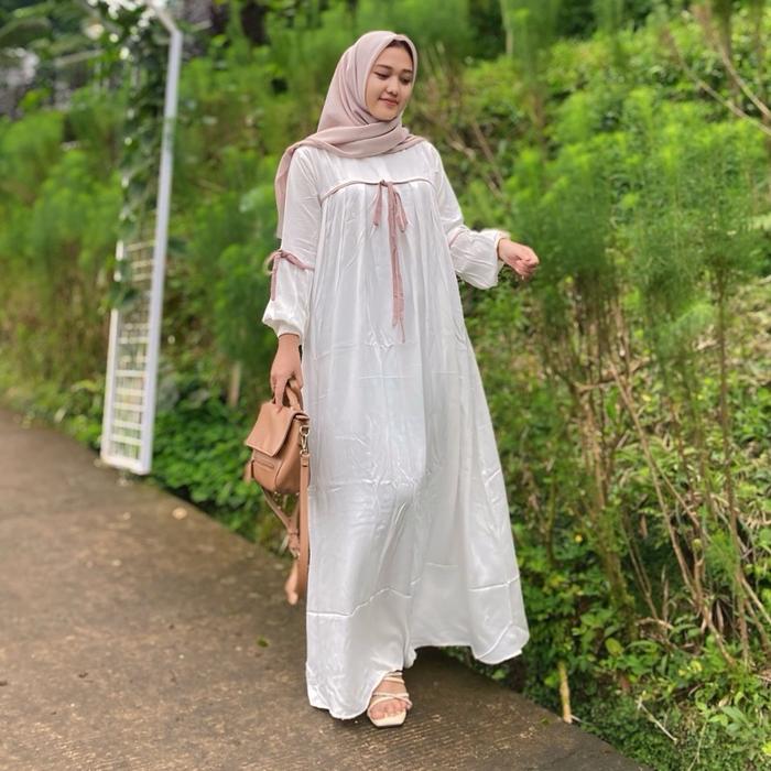 LUNA Dress gamis by Tika.id homedress raya series rayon dan twill lembut super adem dan nyaman gamis