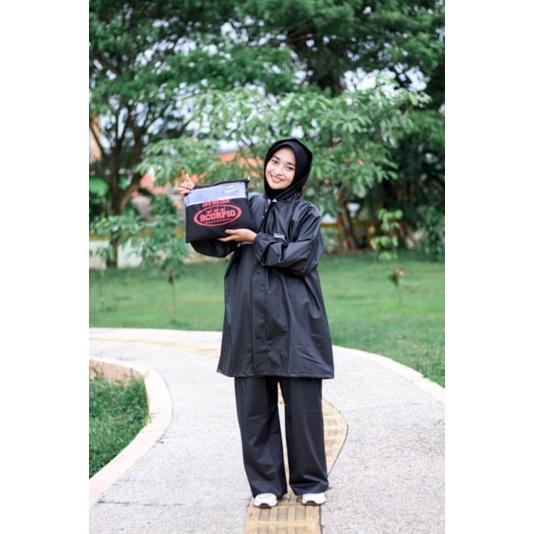 JAS HUJAN SCORPIO RAINCOAT ORIGINAL SETELAN JAKET DAN CELANA UNISEX PRIA DAN WANITA BERKULITAS TERMU