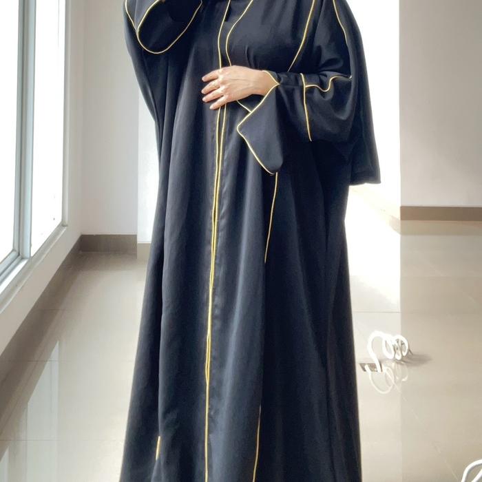 Jetblackabayaouter +black inner + hijab + packaging