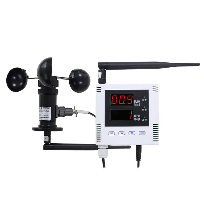 Wireless tower crane wind speed sensor