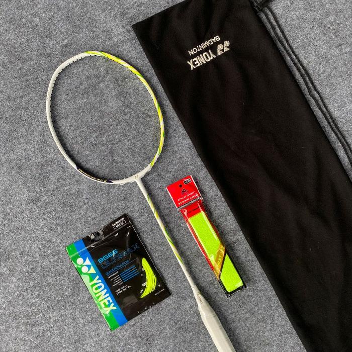 Raket Badminton Astrox 100Zz New White 30 Lbs Siap Pakai Terpasang Senar Bg66 Ultimax