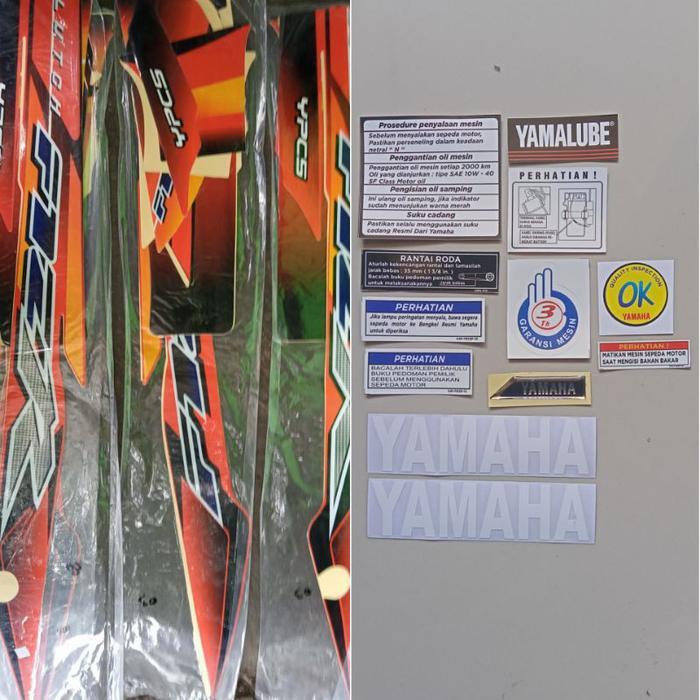 Striping Yamaha F1ZR 2003 Hitam orange (plus sticker pelengkap) OSEAN