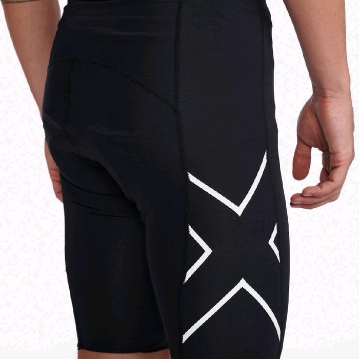 2XU Celana Lari Pria Compression Short Marathon singapore - BLK/SCM
