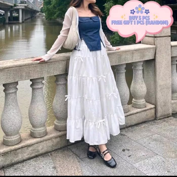 Star GFS SR PEONY SKIRT RIBBON READY STOK Wanita