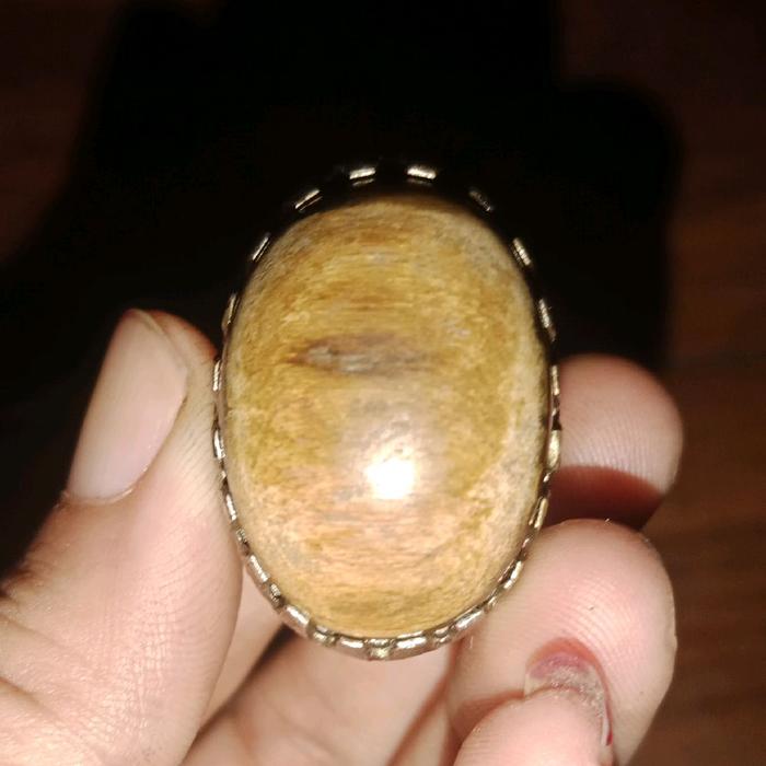 cincin batu akik posil kelor merah