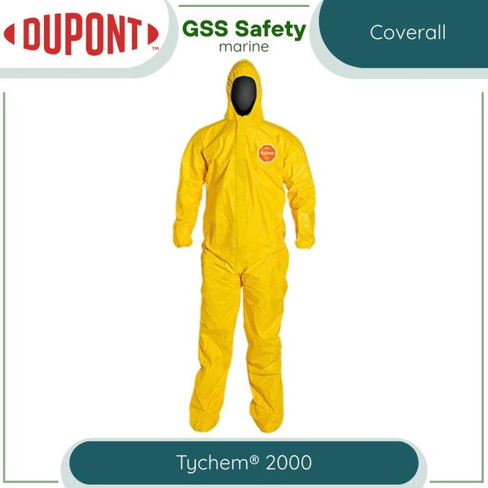 Dupont Tychem 2000 Coverall Chemical Suit Yellow