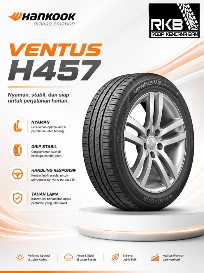 Hankook Ventus V2 Concept 2 H457 Uk 205/55 R16 Untuk Ban Mobil Mitsubishi Xpander (termasuk Stargaze